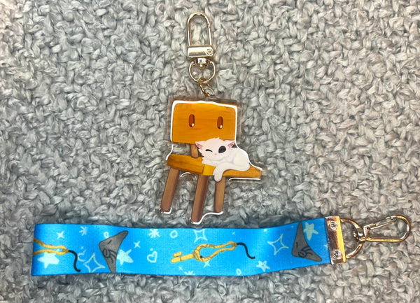 Suzume keychain/lanyard duo