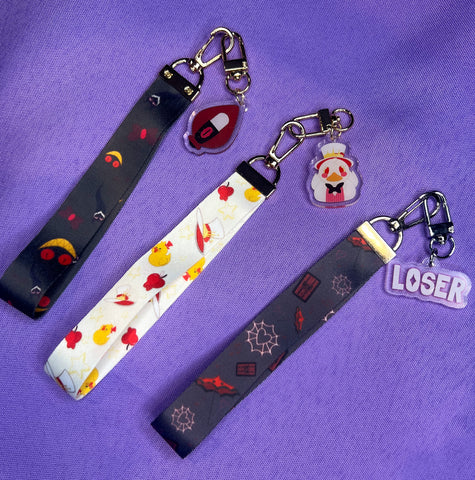 Hazbin keychain/lanyard duo