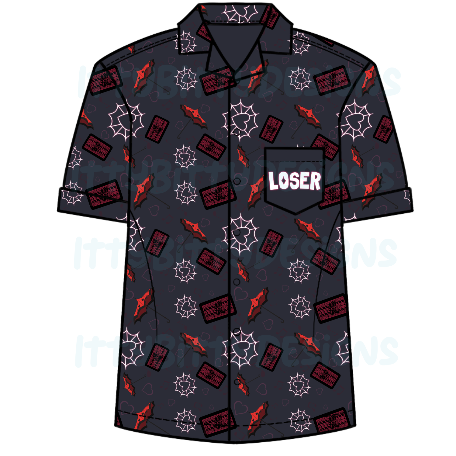 Loser/HuskerDust Button Up | Hazbin Hotel